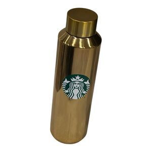 Walt Disney World Parks Mickey Mouse Aluminum tumbler Gold Starbucks pre owned
